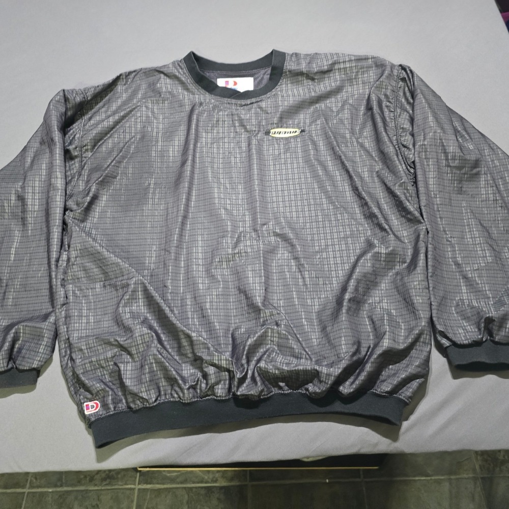 Dodger Windbreaker vintage Pullover Mens XL Black Purdue University Vintage Grid